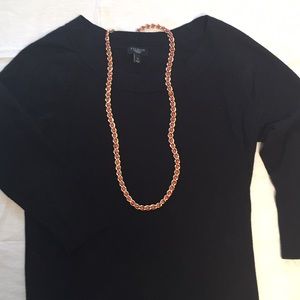 Talbots ladies black pullover sweater style top S